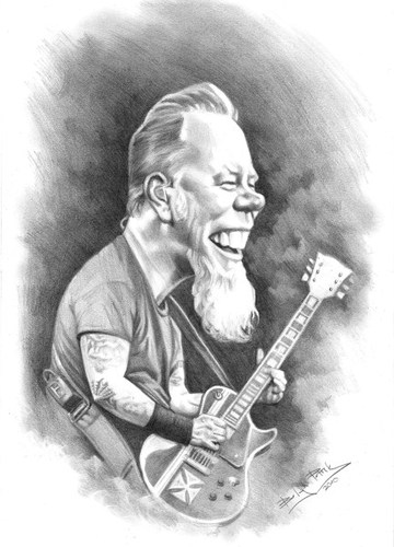 Cartoon: Metallica (medium) by bpatric tagged james,hetfield