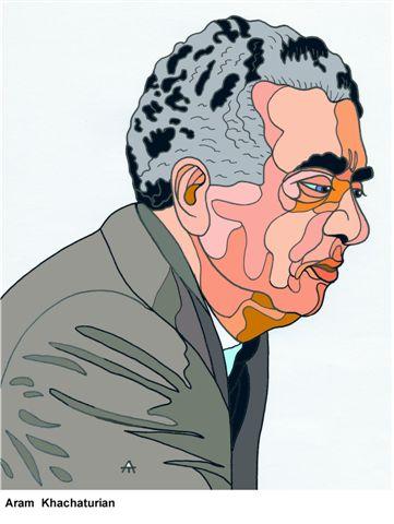 Cartoon: Aram Khachaturian (medium) by Alexei Talimonov tagged composer,musician,music,aram,khachaturian