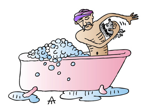 Cartoon: Bath (medium) by Alexei Talimonov tagged bath