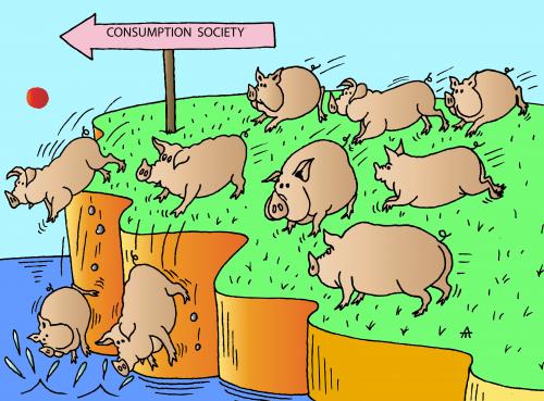 Cartoon: Consumption Society (medium) by Alexei Talimonov tagged consumption,society