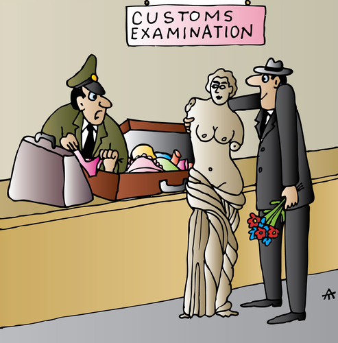 Cartoon: Customs (medium) by Alexei Talimonov tagged customs