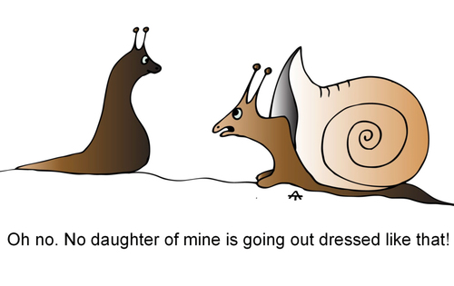Cartoon: Daughter (medium) by Alexei Talimonov tagged father,daughter,snails