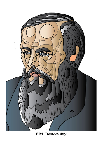 Cartoon: Dostoevskiy (medium) by Alexei Talimonov tagged dostoevskiy