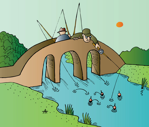 Cartoon: Fishing (medium) by Alexei Talimonov tagged fishing