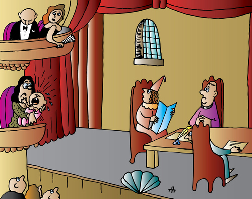 Cartoon: In Theatre (medium) by Alexei Talimonov tagged theatre