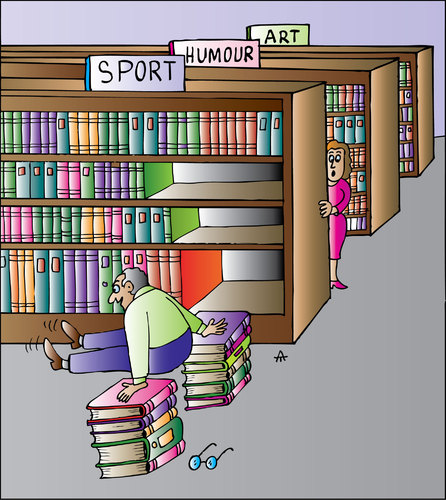 Cartoon: Library (medium) by Alexei Talimonov tagged book,fair,books,literature,author,sports