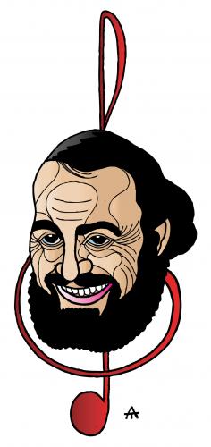 Cartoon: Luciano Pavarotti (medium) by Alexei Talimonov tagged luciano,pavarotti,musiker,musician,music,classic,oper,klassik,singer,sänger,opera,tenor