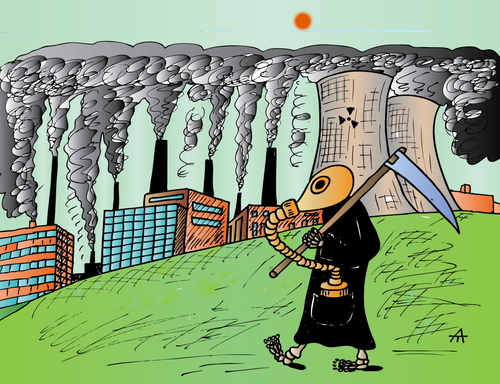 Cartoon: Nuclear Station (medium) by Alexei Talimonov tagged nuclear,japan,fukushima