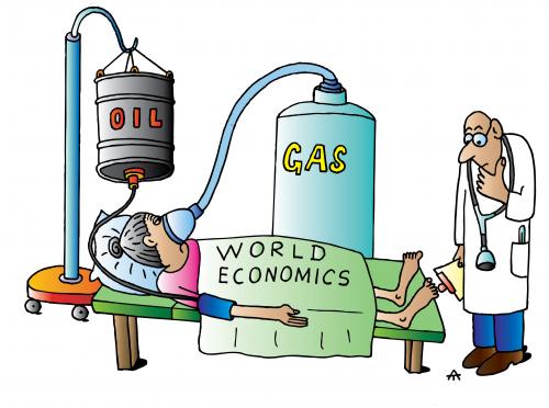 Cartoon: Oil and Gas (medium) by Alexei Talimonov tagged oil,gas,economy,energy