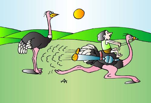 Cartoon: Ostriches (medium) by Alexei Talimonov tagged ostriches