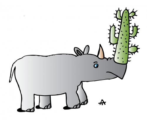 Cartoon: Rhino (medium) by Alexei Talimonov tagged rhinoceros