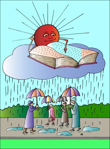 Cartoon: Sun and Book (medium) by Alexei Talimonov tagged books,literature