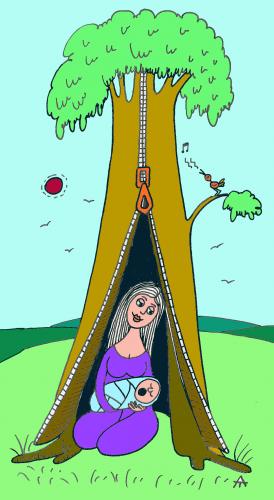 Cartoon: Tree (medium) by Alexei Talimonov tagged tree,nature