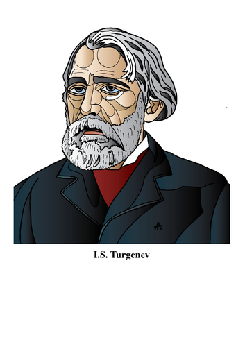 Cartoon: Turgenev (medium) by Alexei Talimonov tagged turgenev