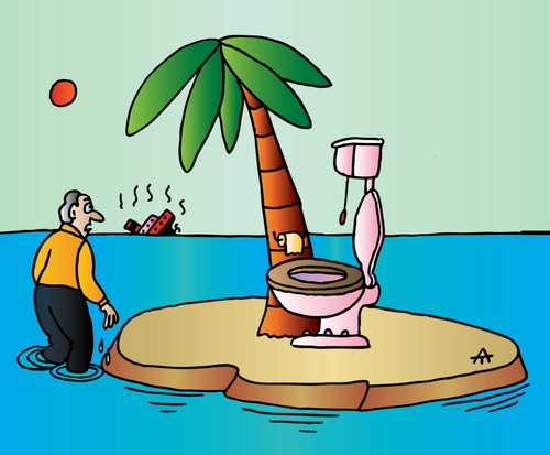 Cartoon: Uninhabited Island (medium) by Alexei Talimonov tagged uninhabited,island