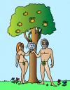 Cartoon: Adam And Eve (small) by Alexei Talimonov tagged adam,eve,paradise,cd,media,computer,apple