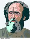Cartoon: Alexander Solzhenitsyn (small) by Alexei Talimonov tagged author literature books alexander solzhenitsyn