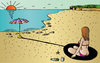 Cartoon: Beach (small) by Alexei Talimonov tagged beach