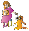Cartoon: Cat and Girl (small) by Alexei Talimonov tagged cat,girl