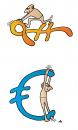 Cartoon: Elections - Pound and Euro (small) by Alexei Talimonov tagged elections,eu,pound,euro