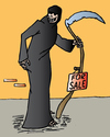 Cartoon: For sale (small) by Alexei Talimonov tagged death