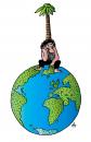 Cartoon: Island (small) by Alexei Talimonov tagged nature climate change ecology