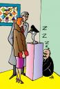 Cartoon: muzey furashka (small) by Alexei Talimonov tagged museum ausstellung kunstwerk wächter aufseher schlafen kunst