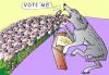 Cartoon: Vote me (small) by Alexei Talimonov tagged voters,politicians,elections