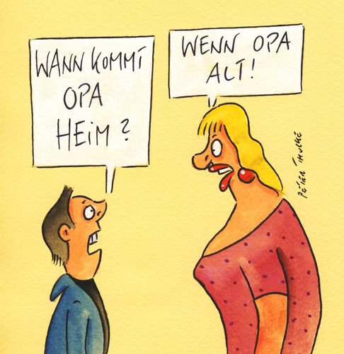 Cartoon: alt (medium) by Peter Thulke tagged alt,altersheim,deutsch