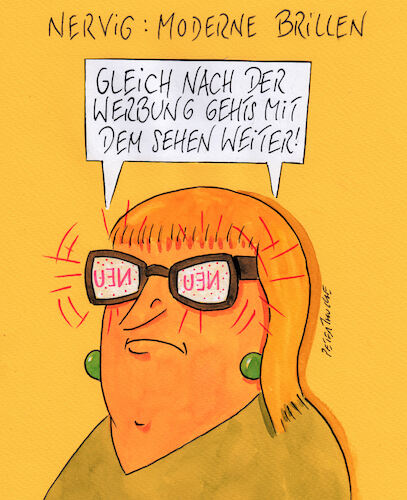 Cartoon: brille (medium) by Peter Thulke tagged brille,medien,werbung,brille,medien,werbung