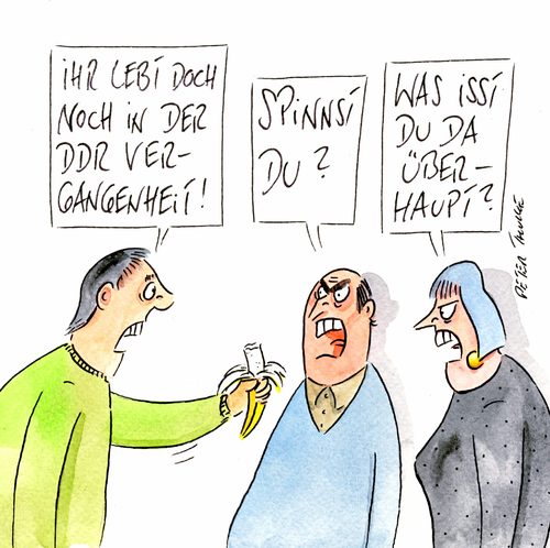 Cartoon: DDR (medium) by Peter Thulke tagged ddr,ddr,deutschland,vergangenheit,geschichte,nostalgie,banane