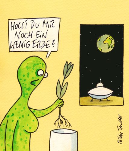 Cartoon: erde (medium) by Peter Thulke tagged ausserirdisch