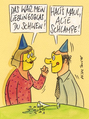 Cartoon: glas (medium) by Peter Thulke tagged silvester,silvester,neujahr,jahreswechsel,liebe