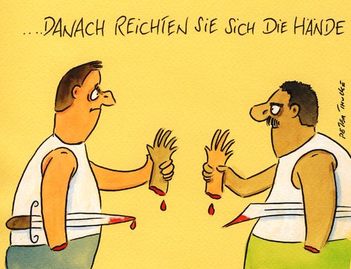 Cartoon: hände (medium) by Peter Thulke tagged streiten,streiten