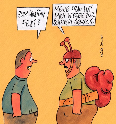Cartoon: kostümfest (medium) by Peter Thulke tagged fasching,kostümfest,ehe,fasching,kostümfest,ehe