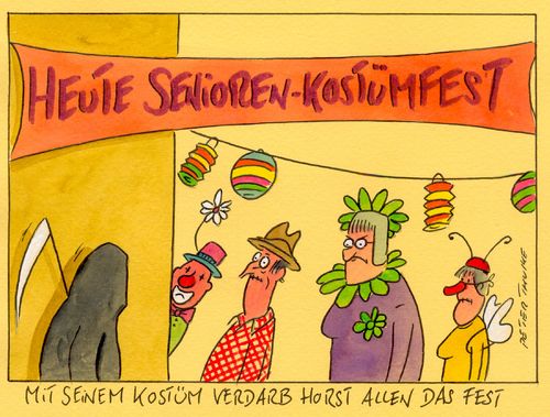 Cartoon: kostümfest 2 (medium) by Peter Thulke tagged fasching,karneval,kostümfest,fasching,karneval,kostümfest