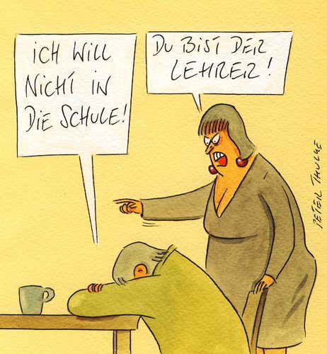 Cartoon: lehrer (medium) by Peter Thulke tagged schule,lehrer,schule,lehrer