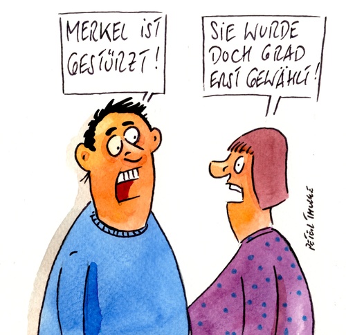 Cartoon: merkel (medium) by Peter Thulke tagged merkel,skiunfall,merkel,skiunfall