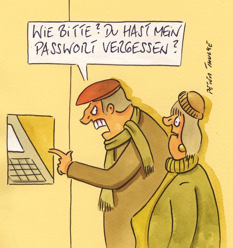 Cartoon: passwort (medium) by Peter Thulke tagged passwort,passwort