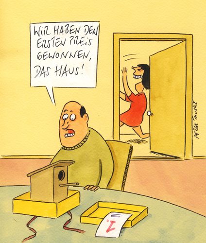Cartoon: preis (medium) by Peter Thulke tagged gewinn,gewinn