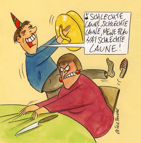 Cartoon: schlechte laune (medium) by Peter Thulke tagged ehe,ehe