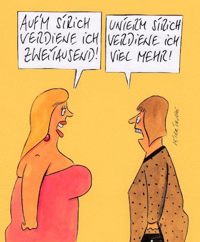 Cartoon: strich (medium) by Peter Thulke tagged geld,geld
