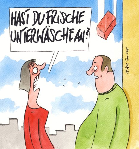 Cartoon: unterwäsche (medium) by Peter Thulke tagged unterwäsche,unterwäsche,liebe