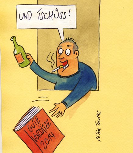 Cartoon: vorsätze (medium) by Peter Thulke tagged gute,vorsätze,2014,gute,vorsätze,2014