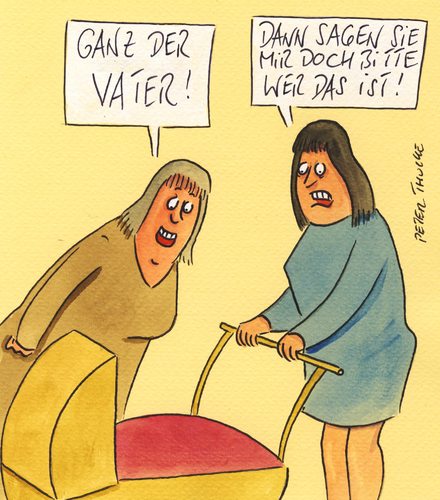 Cartoon: wer vater (medium) by Peter Thulke tagged kinder,kinder