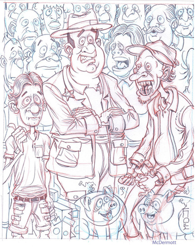 Cartoon: Crowd Sketch (medium) by Cartoons and Illustrations by Jim McDermott tagged sketchbook,people,crowd