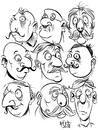 Cartoon: Faces 2 (small) by Cartoons and Illustrations by Jim McDermott tagged faces,sketchbook