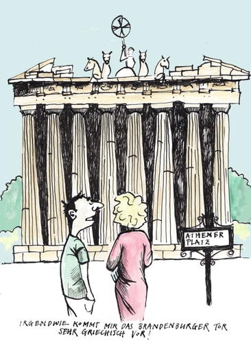 Cartoon: Berlin will nicht zahlen (medium) by Christine tagged berlin,griechenland,hilfe