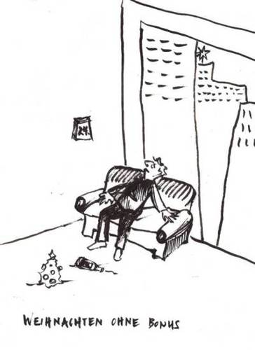 Cartoon: Christmas without Bonus (medium) by Christine tagged bonus