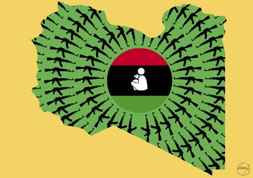 Cartoon: Libya crisis (medium) by sebtahu4 tagged innocent,civilians,fight,freedom,crisis,libya,loyalists,gaddafi